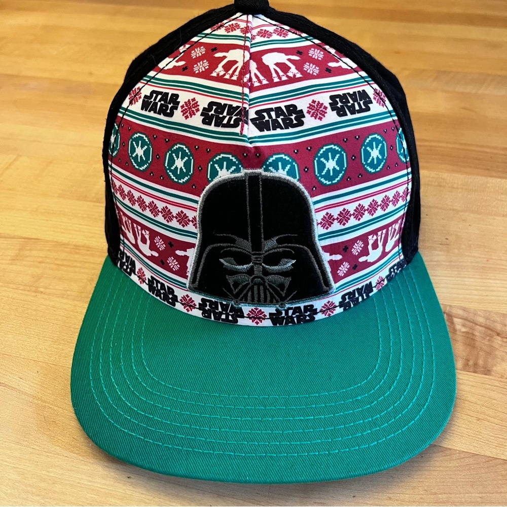 STAR WARS DARTH VADER UGLY CHRISTMAS SWEATER STYLE SNAPBACK TRUCKER HAT, NWOT